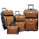 Traveler's Choice Travel Select Amsterdam 4-Piece Expandable Luggage Set (Orange/Black)