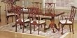 7pc Chippendale Double Pedestal Table/ Side, Arm Chairs