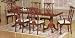 7pc Chippendale Double Pedestal Table/ Side, Arm Chairs