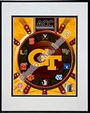 Georgia Tech Yellow Jackets ACC - Logo Double Matted 8 X 10 Photograph in Black Anodized Alumin