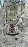 Coque Prestige transparente iPhone4 strass artisanale cheval des neiges made by iTgirly Image du produit