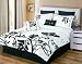 Luxury Home Chelsea 8-Piece King Comforter Set, Black/White Luxury Home Chelsea 8-Piece King Comforter Set, Black/White