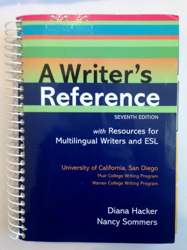 A Writer's Reference 7th Edition with Resources for Multilingual...