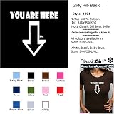 YOU ARE HERE T-Shirt - 100% Baby Rib Jersey Combed Cotton WOMEN'S T-Shirt - Sweat Shop Free at American Apparel - Roozle