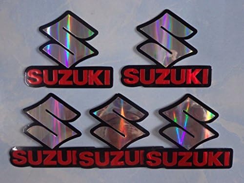 Suzuki Foil Crome Monster Energy Helmet Motocross Graphic Decal Motorcycle ATV Racing Sticker (5 Pieces).