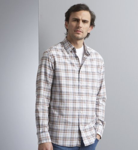 Big & Tall Blue Harbour Long Sleeve Chambray Check Shirt