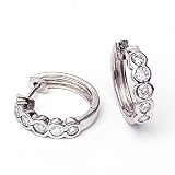 0.75 Carat 14KWG Diamond Hoop Earrings