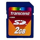 Transcend 2 GB SD Flash Memory Card with Carrying Case (72-2GSDC)
