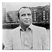 Bob Hoskins B&W Matte Photograph - 12x12 Inches (The Long Good Friday)