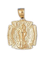 CleverEves 14k Gold Pendant ReligiousSt. Florian 8.9 - Gram(s)