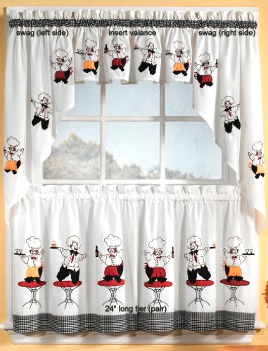 more about Cheers Chef - Swag (pr) Kitchen Curtain