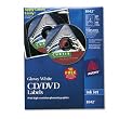 Avery CD/DVD Glossy Labels for Ink Jet Printers, Clear, 20 Labels/pack
