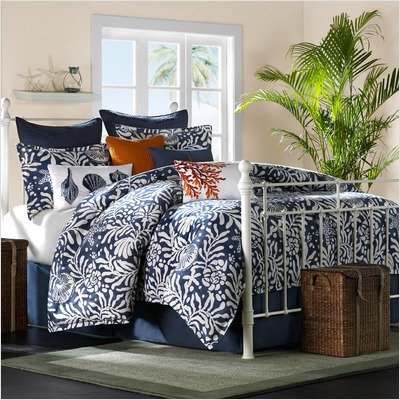 Bundle-24 Pacifica Comforter Set in Indigo Ink Size: King
