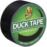 Duck 1265013 1.88  Inch x 20 Yards Color Duct Tape, Black, Single Roll
