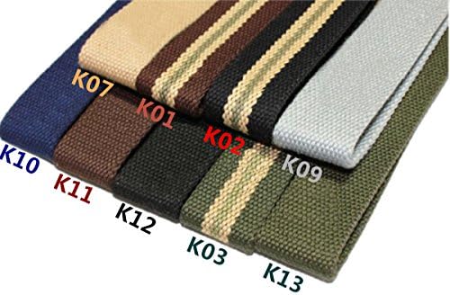 Men's Military Canvas Web Belt Stainless Steel Buckle Waistband-black140