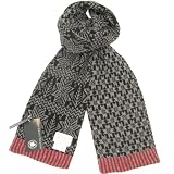 Knitted Wool Scarf for Men and Women - Beautiful Unisex Knitted Scarves - Made in Scotland - Christmas Tree and Snow Flakes Design