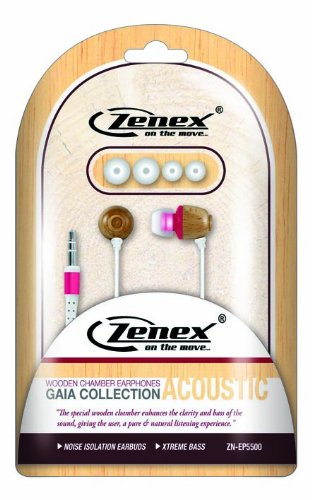 Zenex EP5500C Gaia Collection Acoustic Wooden Chamber Earphones