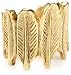 House of Harlow 14k Yellow Gold-Plated Feather Row Ring 1960