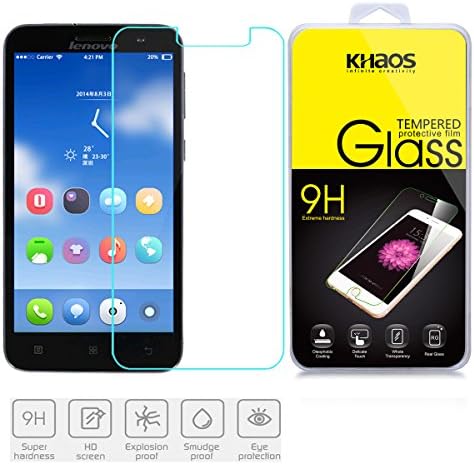 Lenovo Golden Warrior A8 A806 Screen Protector, KHAOS® 0.33mm Tempered Ballistics Glass Lenovo Golden Warrior A8 A806 Maximum Screen Protection from Bumps, Drops, Scrapes and Marks