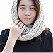 HITOP Womens Thick Ribbed Knit Winter Infinity Twist Cable Circle Loop Scarf (Beige)