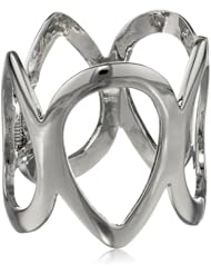 Kenneth Cole New York "Marquis Stone" Oval Hinged Bangle Bracelet, 7.5"