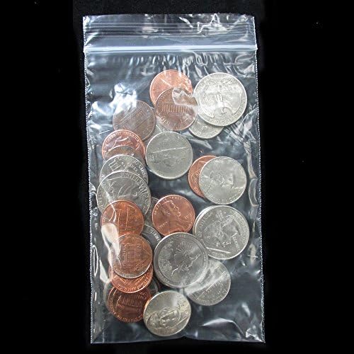 100 W 3"x5" H Baggies Plastic Ziplock Bags Reclosable 2 Mil Clear Zip Lock Poly
