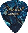 Fender 351 Premium Celluloid Guitar Picks, 12 Pack, Ocean Turquoise, Medium