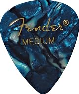 Fender 351 Premium Celluloid Guitar Picks, 12 Pack, Ocean Turquoise, Medium