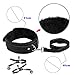 xhorizon TM FL1 10 Pcs Under Bed Bondage Kit Restraints Love Soft Cuff Bracelets Set (Black)