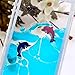 Case for iPhone 5s,Cover for iPhone 5s,Case for iPhone 5,Hard Case for iPhone 5s,Nsstar Creative Design Flowing Liquid Swimming Dolphins Hard Case for Apple iPhone 5 5S (Dolphins:Blue)