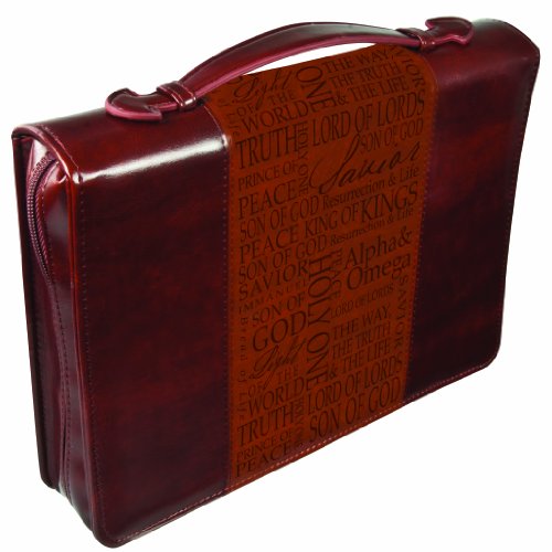 Banded Names of Jesus Large Two-tone Bible / Book Cover