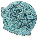 Altar Pentacle Paten Pentagram, Triquetra, and Tree of Life - B001EHCHVI
