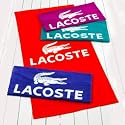 Lacoste Solid Logo Beach Towels