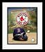 Boston Red Sox MLB Team Logo and Baseball Cap Collage Framed 8 x 10 Photograph