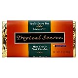 Tropical Source Mint Crunch Dark Chocolate, Dairy Free & Gluten Free, 3-Ounce Bar (Pack of 12)