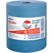 Wypall 41043 X80 Wipers on a Jumbo Roll,  12.5" Length x 13.4" Width, Blue (Roll of 475)