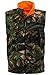 TrailCrest by Treel Mens Reversible Camo & Safety Blaze Orange Vest, Large