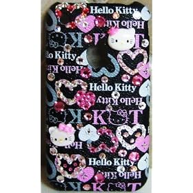 Hello Kitty Iphone 3g Case Faceplate Delux Edition w/ Swarovski Crystals