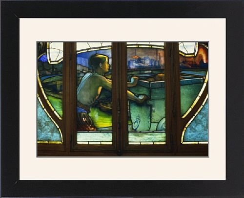 Framed Prints of Detail of Art Nouveau stained glass, Chambres de Commerce, Nancy, Lorraine, from Robert Harding
