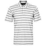 Reebok Club Stripe Polo (Mens) White Black by Beverly Hills Polo Club