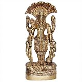 Worship Statue Lord Vishnu Brass Figurines