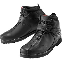 Icon Super Duty 4 Men's Leather On-Road Motorcycle Boots - Black