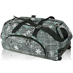 Reisetrolley Sporttasche Trolley Tasche MINT Flower - 70cm - XL