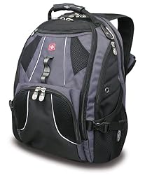 SwissGear Wired Laptop Backpack for 17-Inch Notebook (Black)