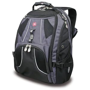 SwissGear Wired Laptop Backpack for 17-Inch Notebook (Black)