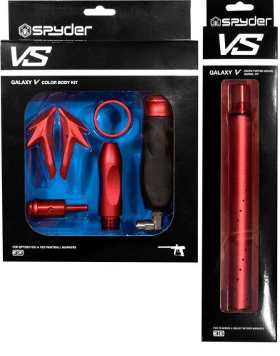 NEW SPYDER VS RED BARREL TIP AND BODY KIT