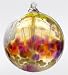Kitras Art Glass - Hand Blown Glass Hanging Ornament - Witch Ball - FAIRY ORB - PINK - 6\