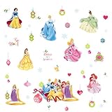ROOMMATES RMK1844SCS Disney Princess Holiday Peel and Stick Wall Decals