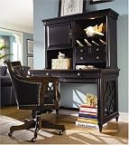 48 Inch BLack Laptop Computer Desk Hutch And Chair Home Ofiice Writing Desk Furniture