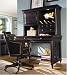 48 Inch BLack Laptop Computer Desk Hutch And Chair Home Ofiice Writing Desk Furniture